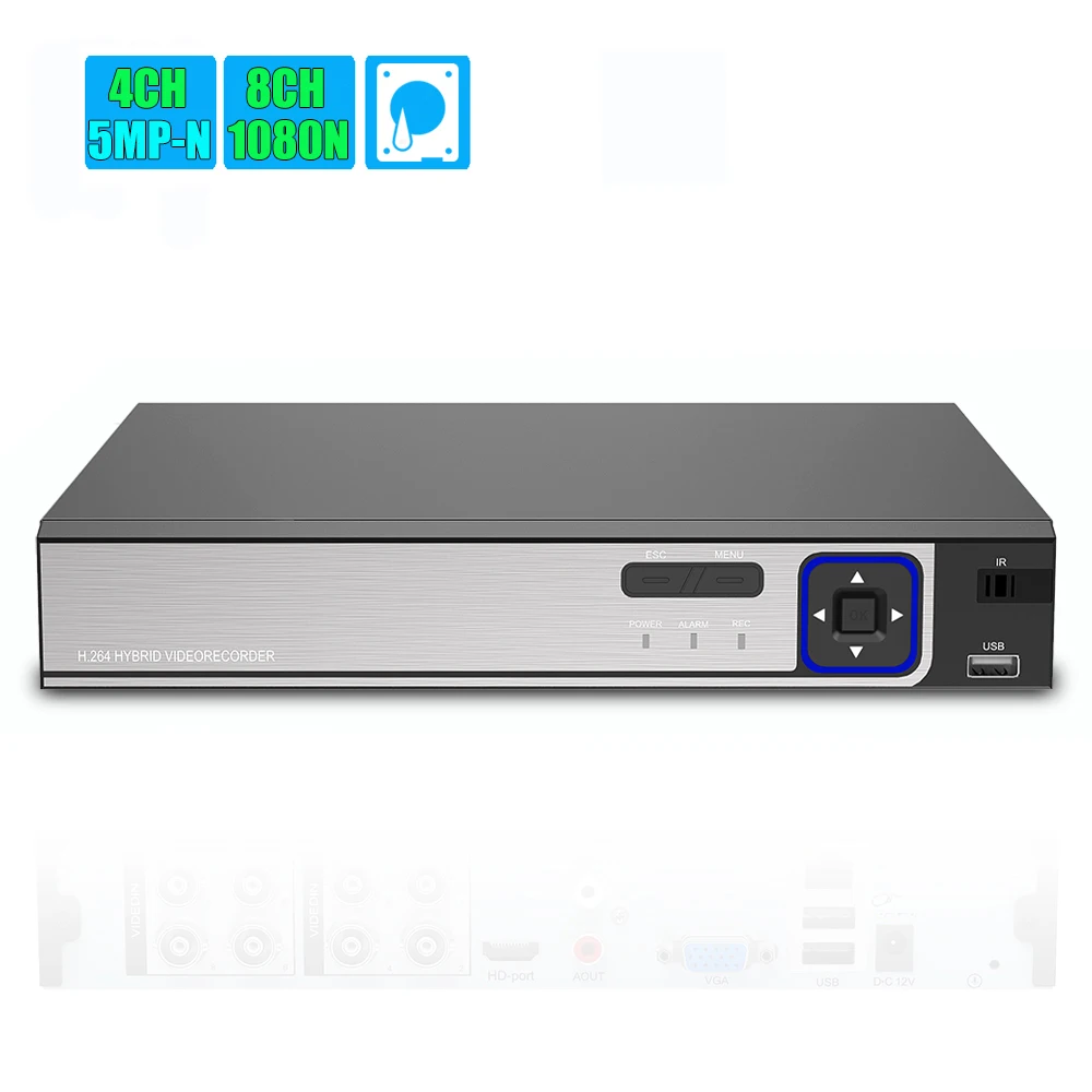 4/8 каналов 1080P AHD DVR для NH M 960H IP-камеры ONVIF NVR 8 сети 2 МП/1 МП IPC H.264 Mini P2P Регистратор |
