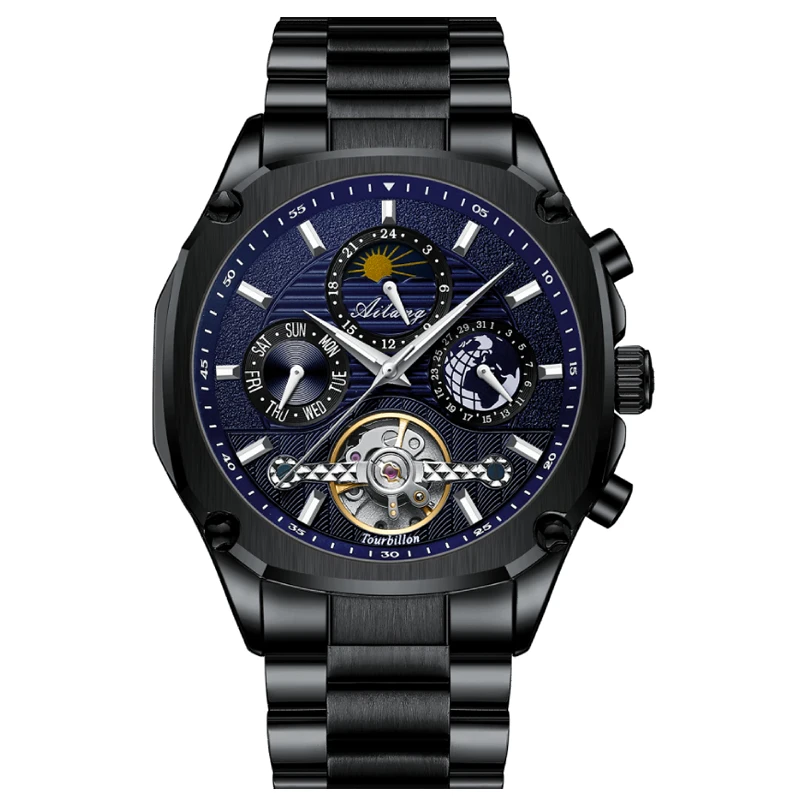 

New design AILANG brand men's automatic mechanical watch hollow luminous business men's watch