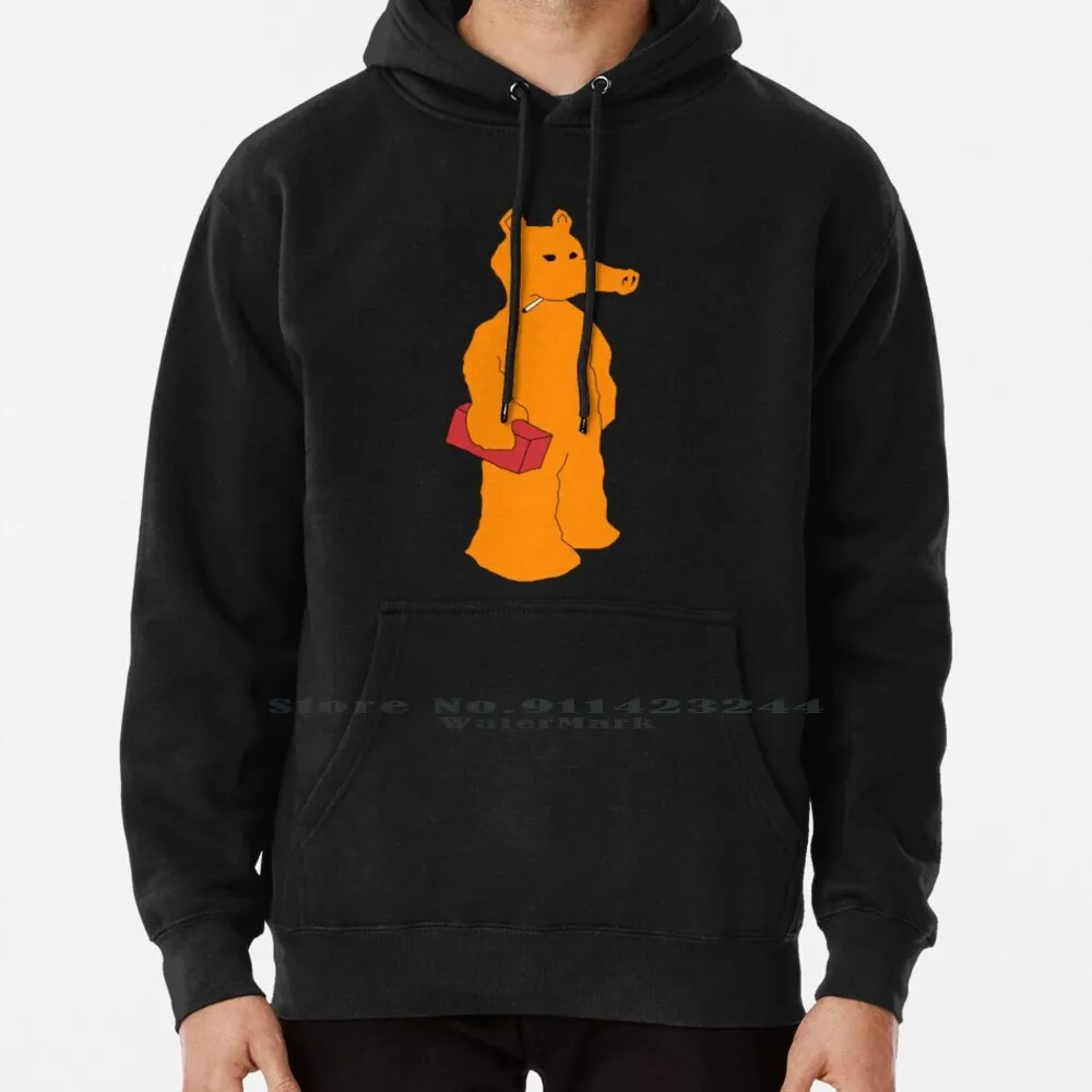 

Orange Quasimoto Hoodie Sweater 6xl Cotton Quasimoto Yellow Bear Red Brick Yellow Cartoon Madib Dj Character Madlib Mf Doom