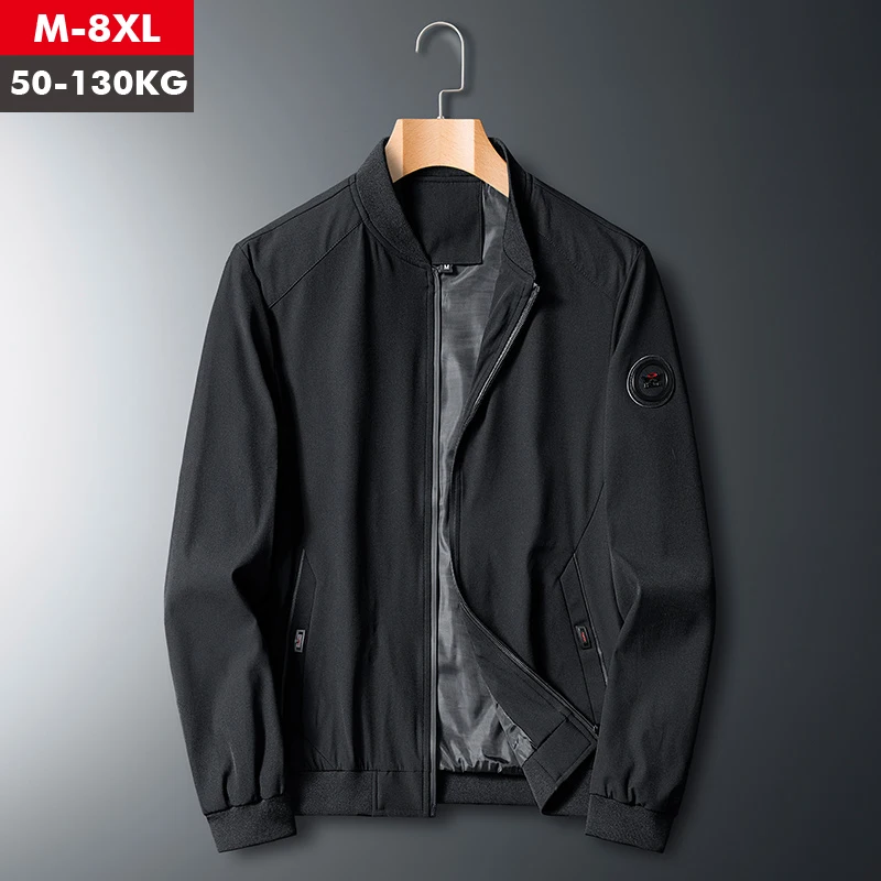 

2021 New Brand Mens Casual Jacket Large Size Casual Streetwear Hip Hop Men Pilot Bomber Jacket Male Plus Size 7XL 8XL