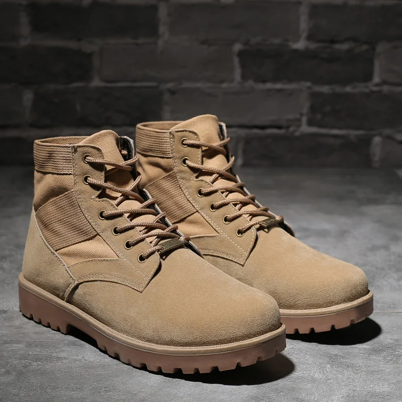 Осень зима мужские ботинки Martin с высоким берцем армейские работы