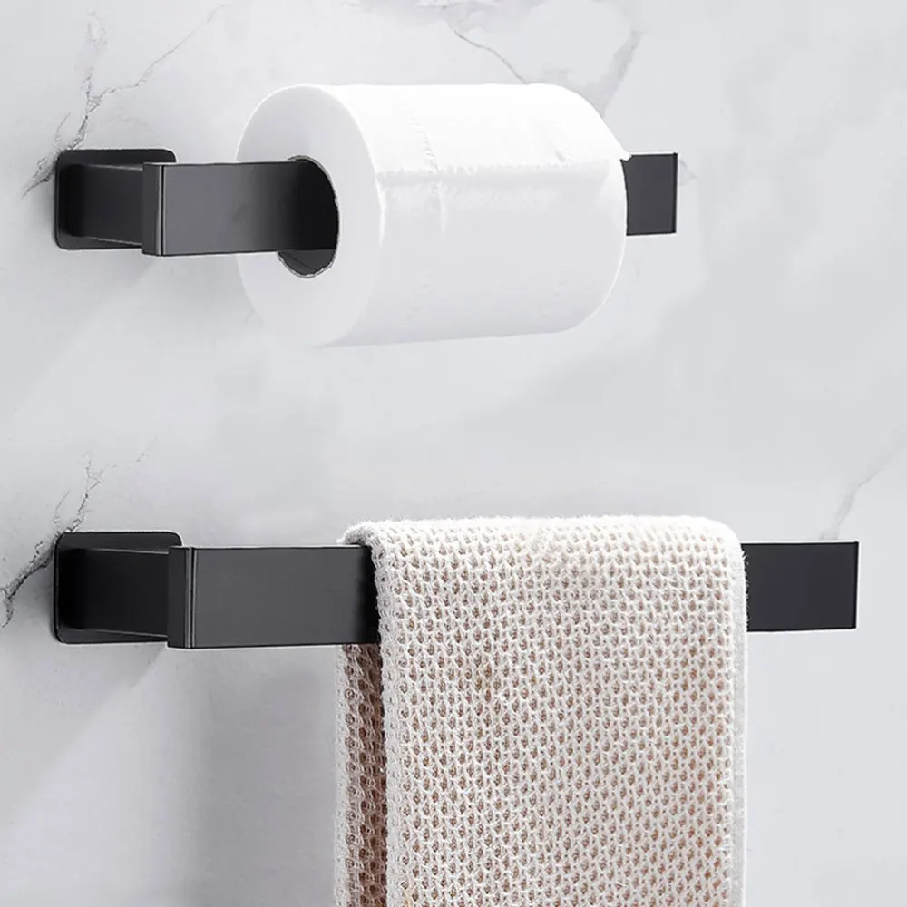 

1pc Home Bathroom Kitchen Roll Paper Storage Rack Towel Rack Wall-mounted Rack