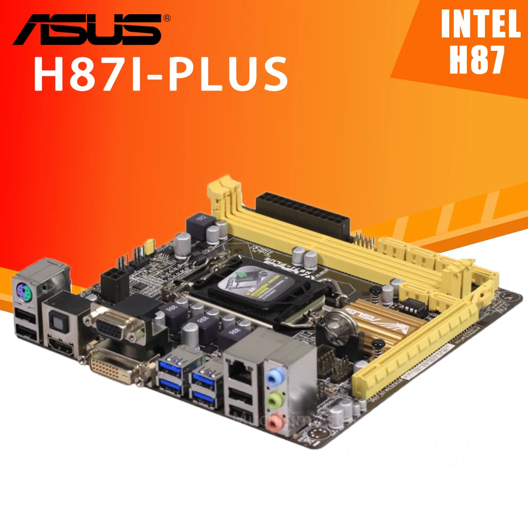 Kaufen LGA 1150 Asus H87I-PLUS Motherboard I7 I5 I3 DDR3 16GB PCI-E 3,0 DVI VGA Overlocking Desktop H87 Placa-mãe 1150 Mini-ITX