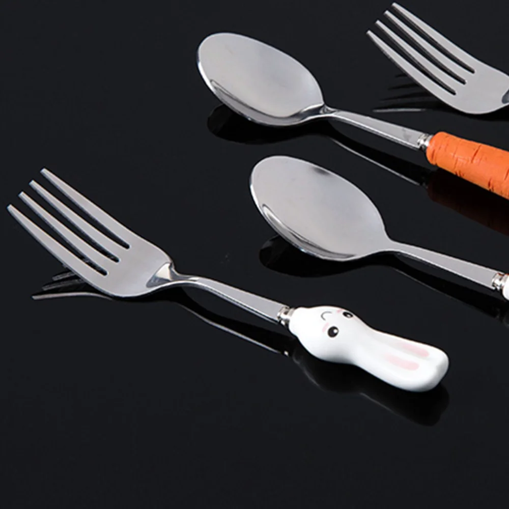 

Stainless Steel Children Spoon with Fork Children Flatware Children Tableware