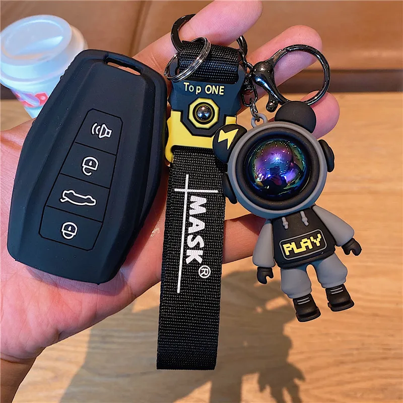 

Trendy cartoon doll car key case cover For Geely Emgrand X7 EX7 Coolray 2019-2020 Auto Styling Fob Accessories