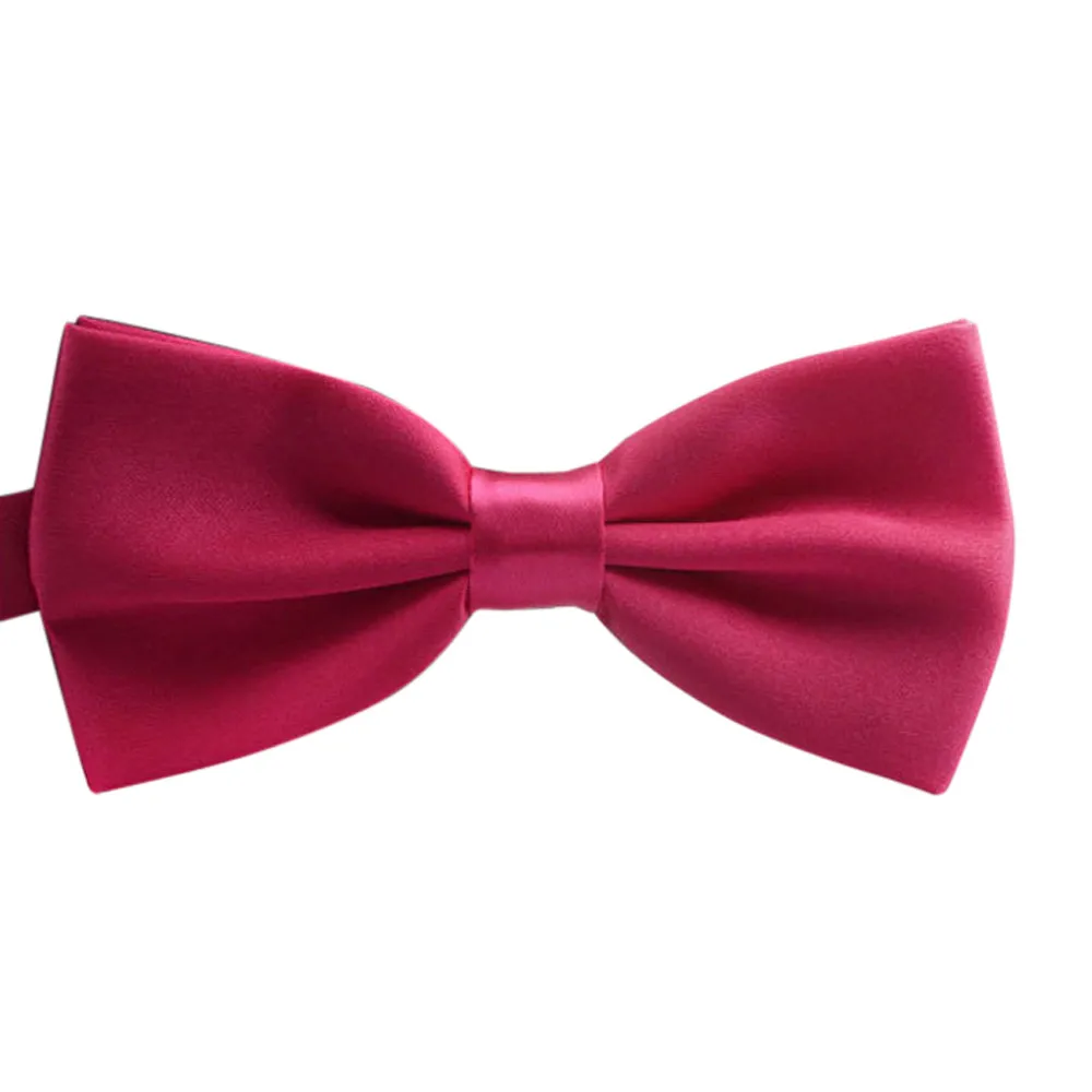 Hot Pink 14 цветов, Классическая мода, новинка, мужской регулируемый смокинг, Свадебный галстук-бабочка, галстук-бабочка, однотонный цвет, розовый, синий, красный, цвета шампанского - Цвет: Hot Pink