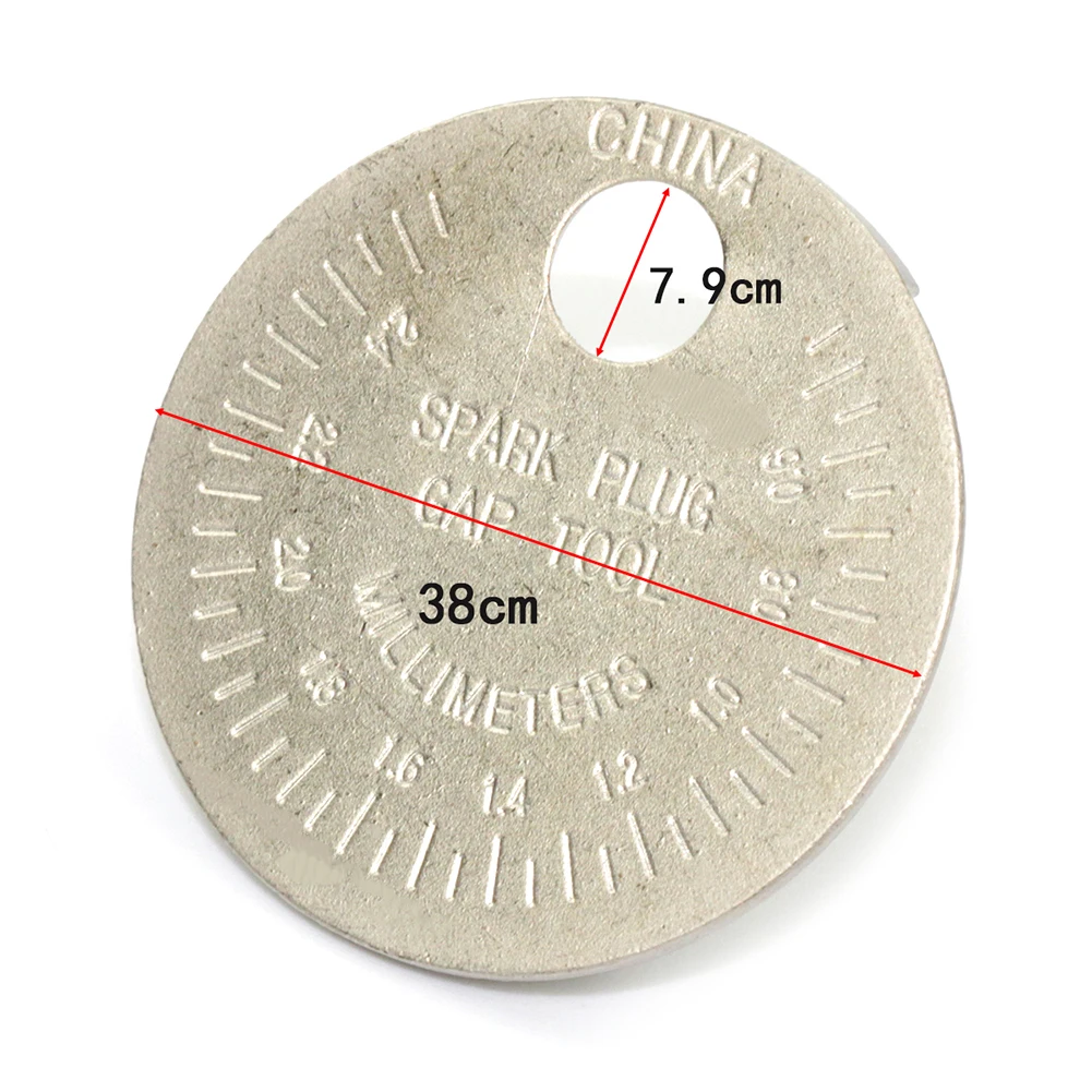 

Range Spark Plug Gage Spark Plug Gap Gauge Tool Measurement Coin-Type 0.6-2.4mm for Quickly Measuring Accessory