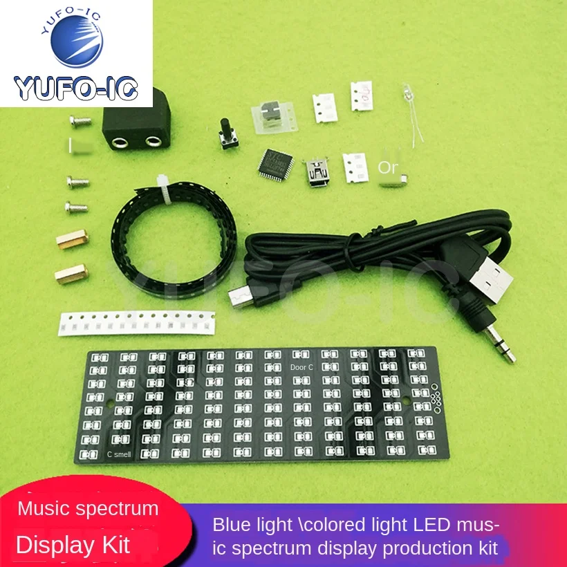 

3pcs Led Music Spectrum Display Production Kit Paster LED Glare Flashing Light Electronic Training DIY Parts Color Light