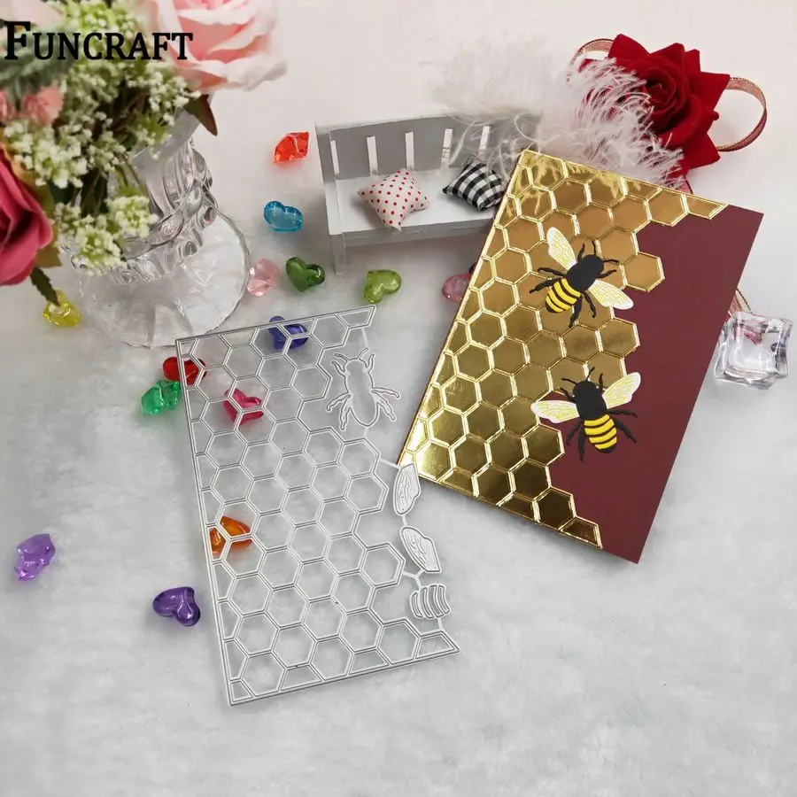 Прямоугольные сотовые рамки тиснение металлические высечки Kscraft для