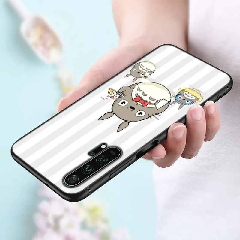 Черный силиконовый чехол аниме Тоторо, гибли для huawei Honor 10i 9X8X20 10 9 Lite 8 8A 7A 7C Pro Lite чехол для телефона - Цвет: Style 08