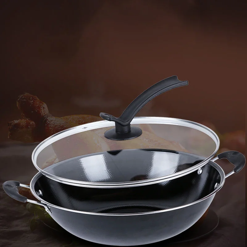 Эмалированный горшок Wok без покрытия антипригарная плита бытовая Индукционная