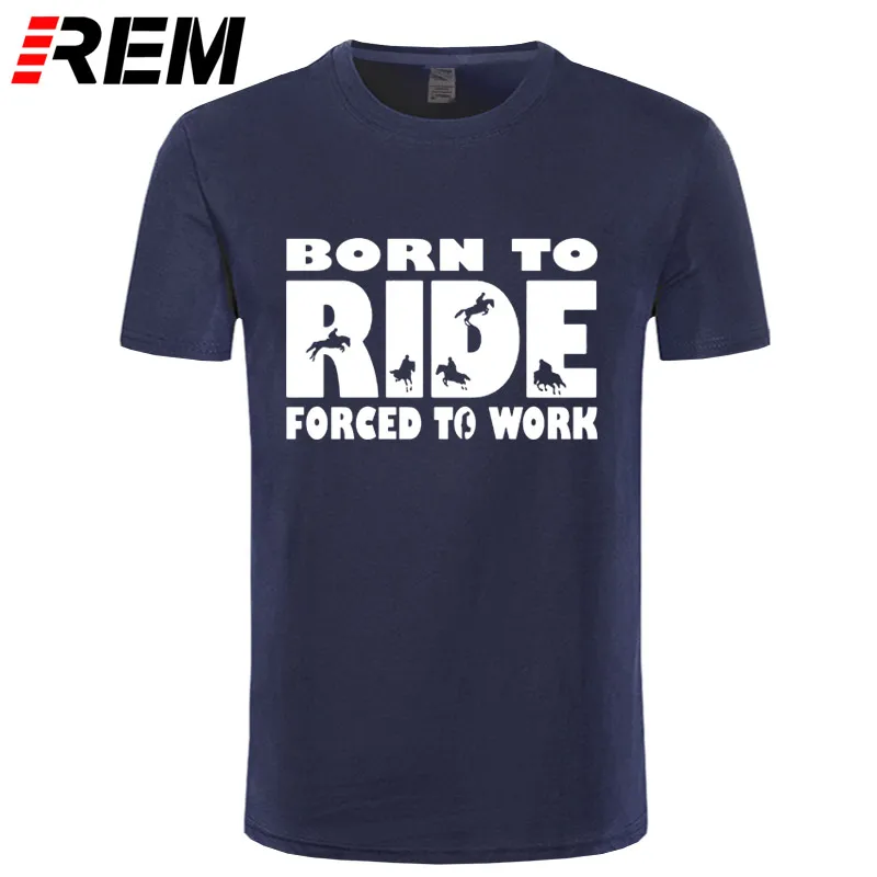 

Summer 100% Cotton T Shirt Men Creative Printed T-Shirt Forced Work Horse Print Tee Shirt Homme
