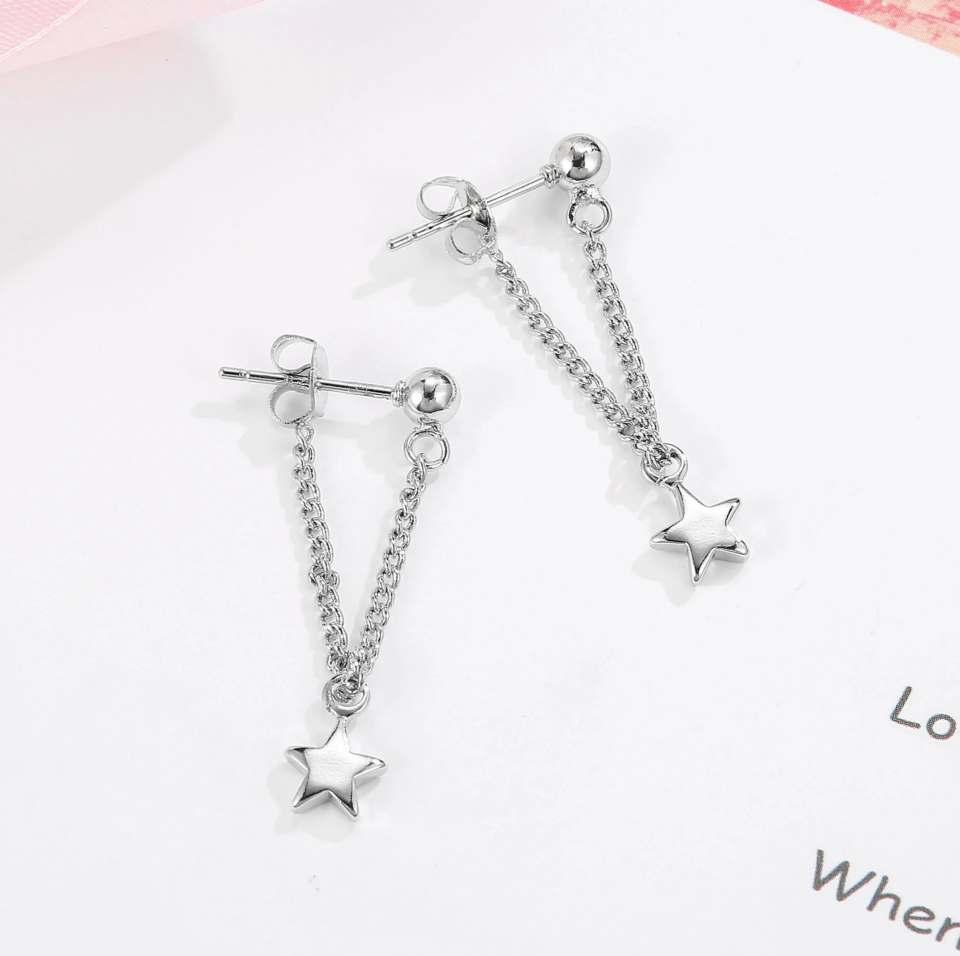 2020 простые серьги гвоздики из стерлингового серебра 925 пробы с кисточкой и