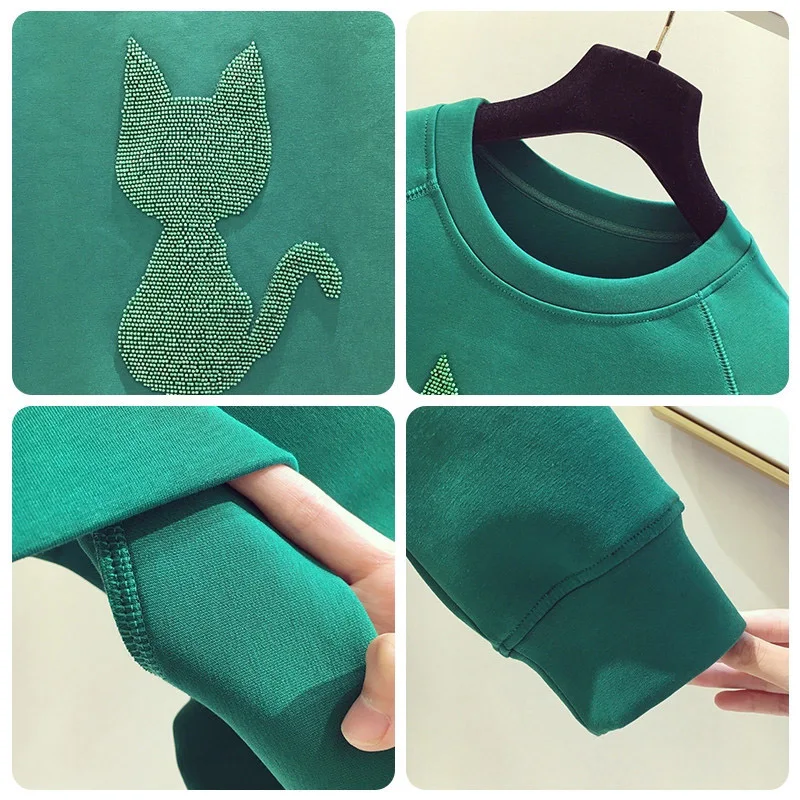 

Air cotton loose sweater women's high elastic round neck WSW175