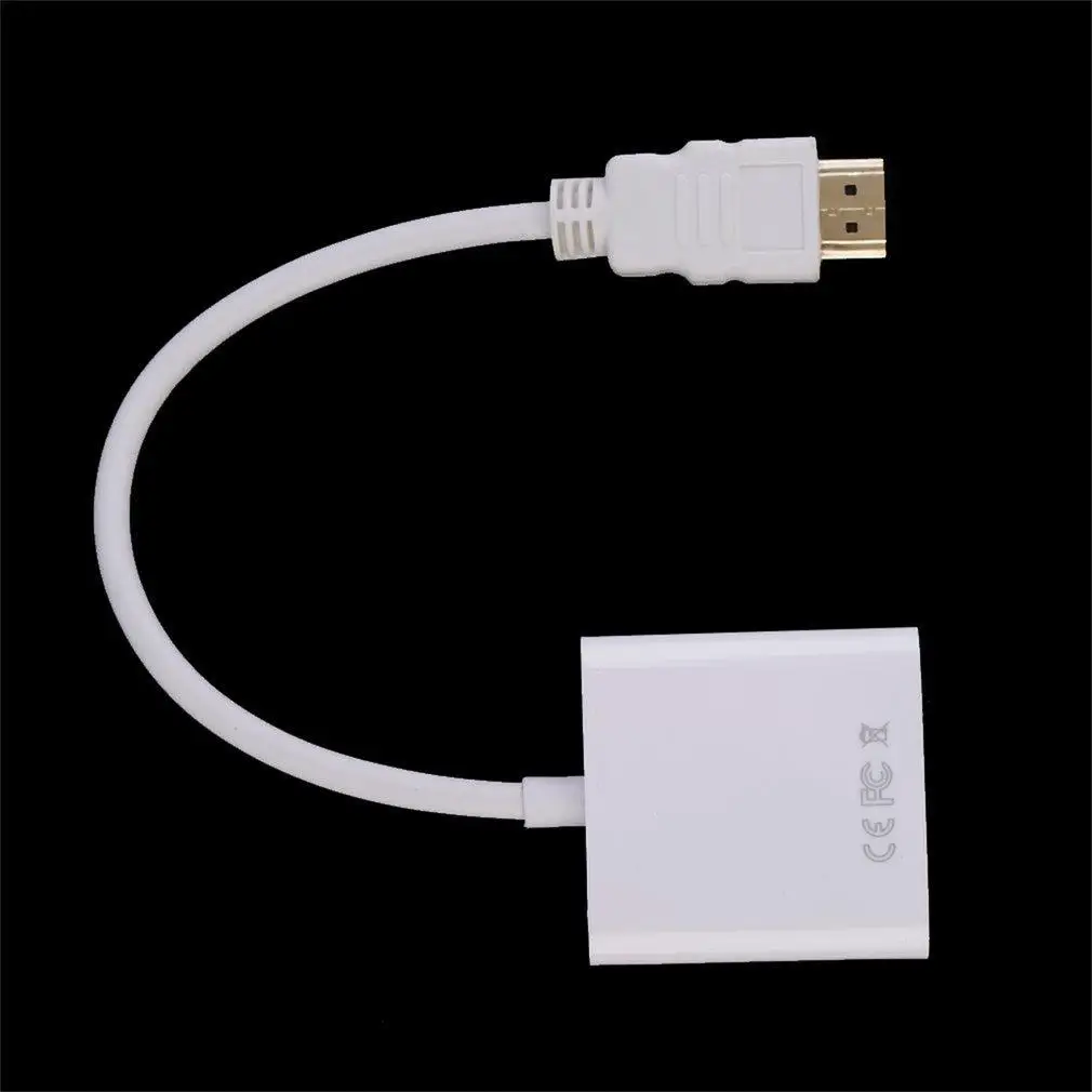 Новый HDMI мужчина к VGA Женский видео кабель адаптер шнура конвертера 1080P QT|Кабели