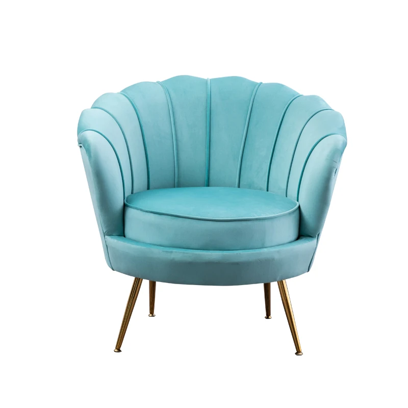 

Nordic modern simple small apartment net red single sofa light luxury living room bedroom sofa seat solid wood frame soft sofas