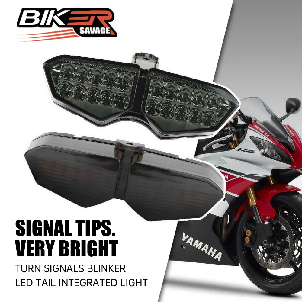 

12V For YAMAHA YZF R6 S XTZ1200 Motorcycle Turn Signal Blinker LED Taillights Light Indicator Lamp Integrated Tail Accessories
