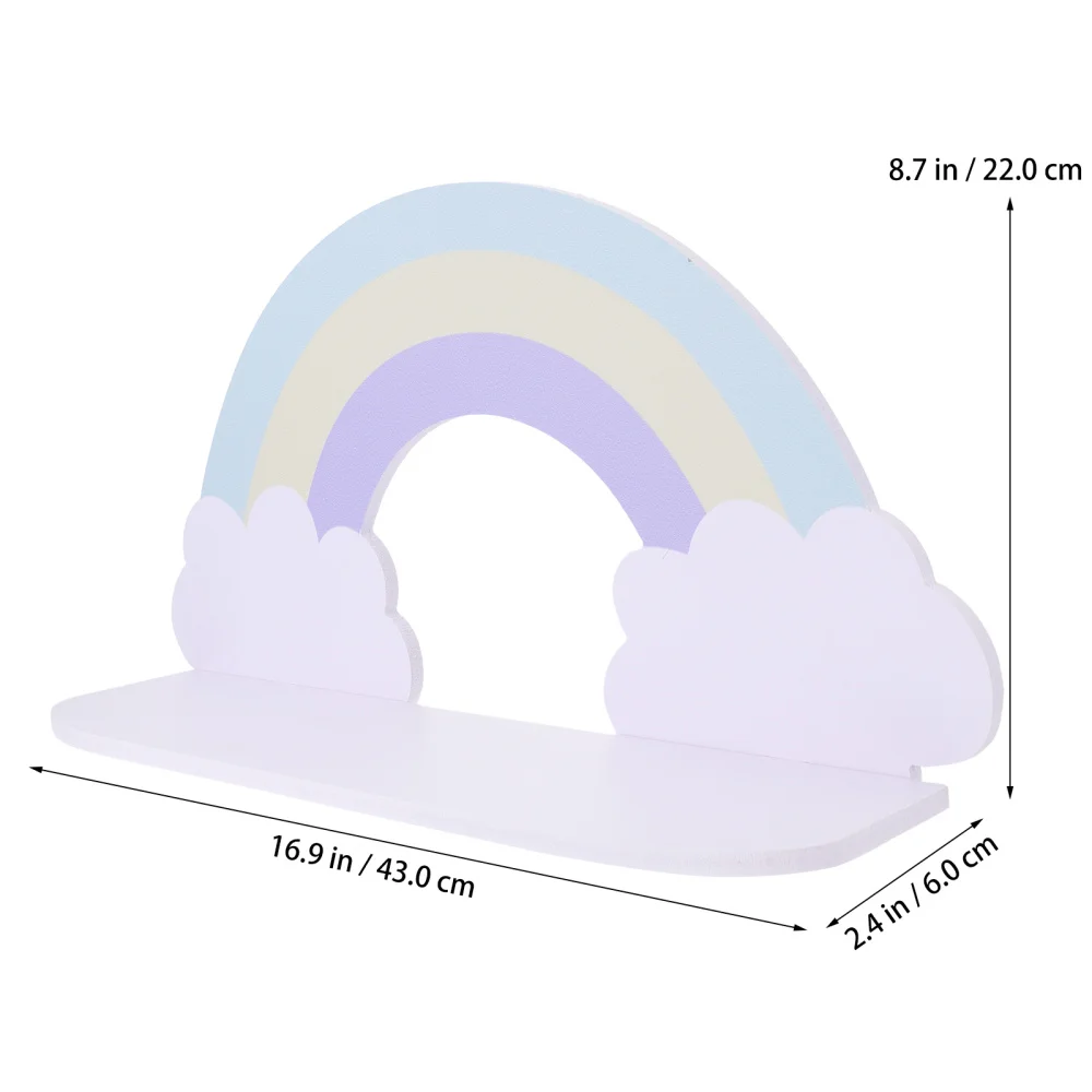 

1Pc Nordic Style Wall-mounted Storage Rack Colored Clouds Design Sundries Stand