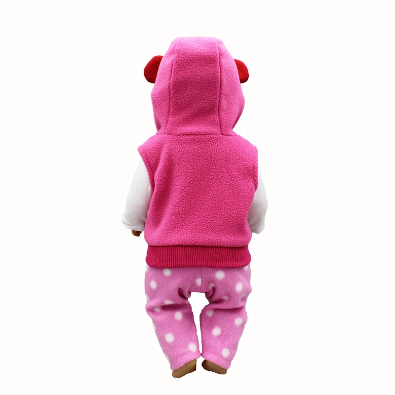 

Baby New Born Fit 17 inch 43cm Doll Clothes Accessories Meired Warm Suit For Baby Birthday Gift