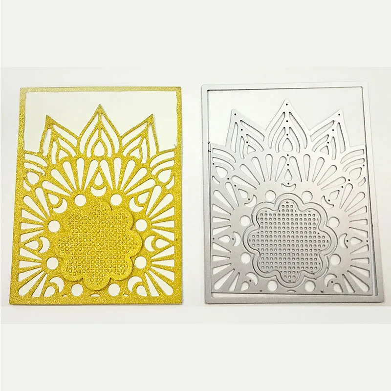 Новинка 2019 металлические Вырубные штампы цветок круглая квадратная рамка