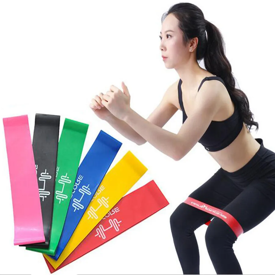 6 цветов эластичная лента для йоги фитнеса резинки 0 35 мм 1 3 пилатеса спорта