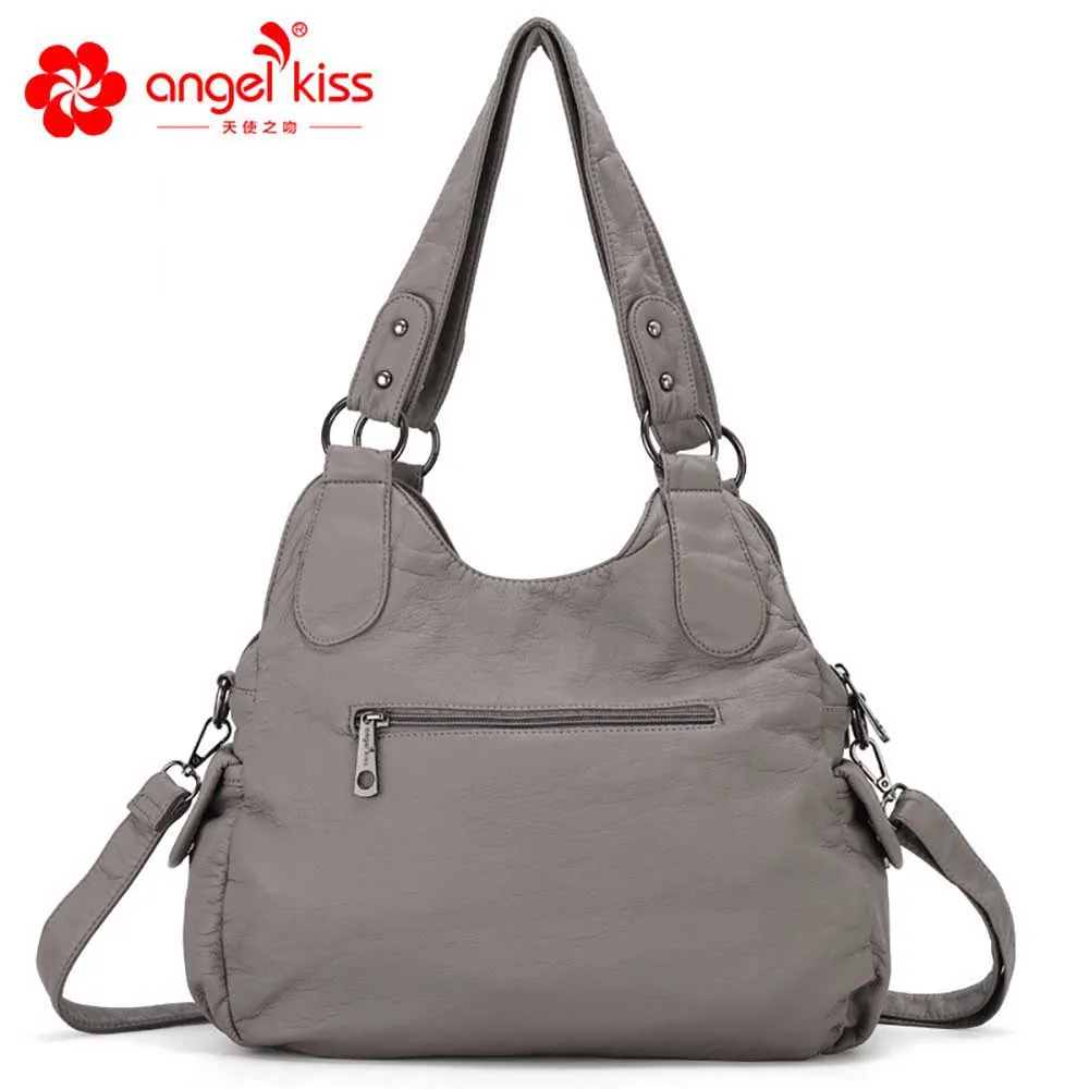 Angel Kiss модная новая стильная кожаная сумка из искусственной кожи Большая