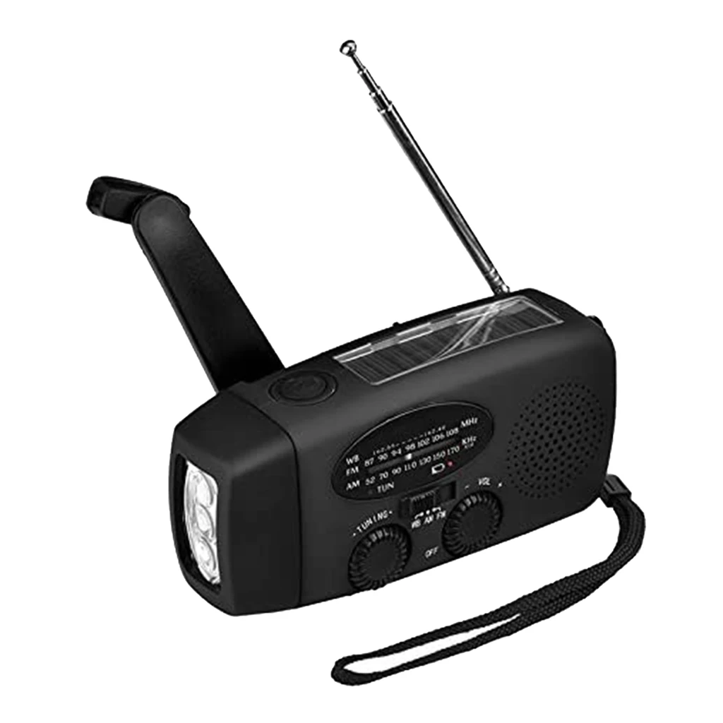 

Portable Emergency Solar Hand Crank Radio AM/FM Weather Radio 600mAh Power Bank for Outdoor Camping Hunting Hiking