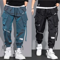 mens cargo pants fashion hip hop multi pocket trousers trendy streetwear solid sweatpants pantalones casuales para hombre