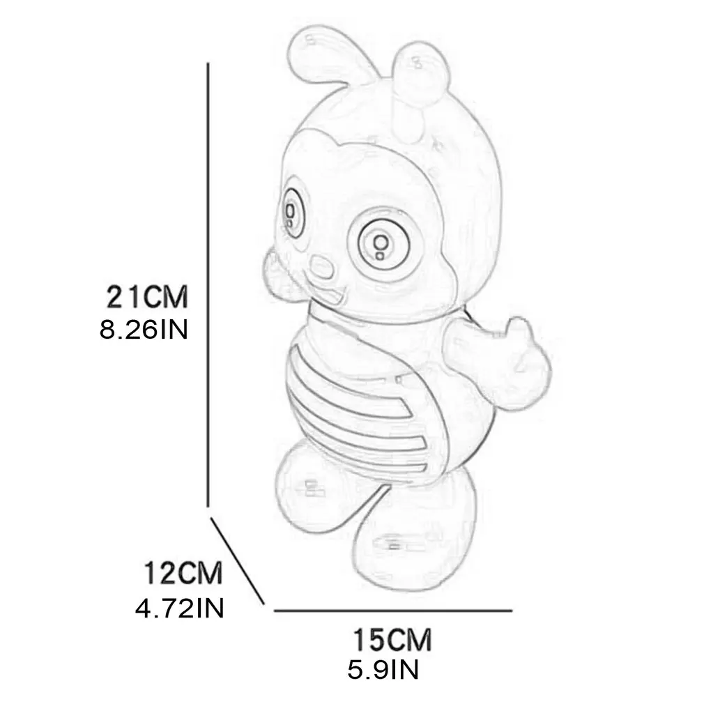 

Electric Musical Dancing Bee Cartoon Robot LED Flashing Light Sing Dance Intelligent Interactive Gift Electronic Pets Music Toy
