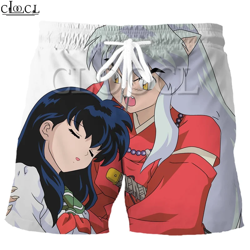 

CLOOCL Japanese Anime Inuyasha Shorts Cosplay 3D Printing Men's Women Fashion Casual Five-Point All-match Classic Fashion Pants