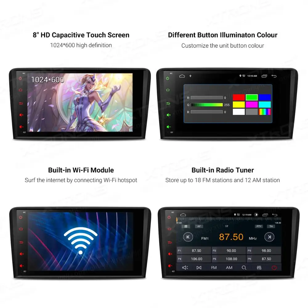XTRONS 8 'ɺndroid 10 0 DSP автомобильный стерео плеер радио GPS OBD для Audi A3 8P 2003 - 2009 2010 2011