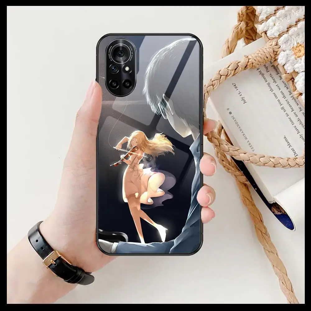 

anime Your Lie in April Clear Phone Case For Huawei Honor 20 10 9 8A 7 5T X Pro Lite 5G Black Etui Coque Hoesjes Comic Fash