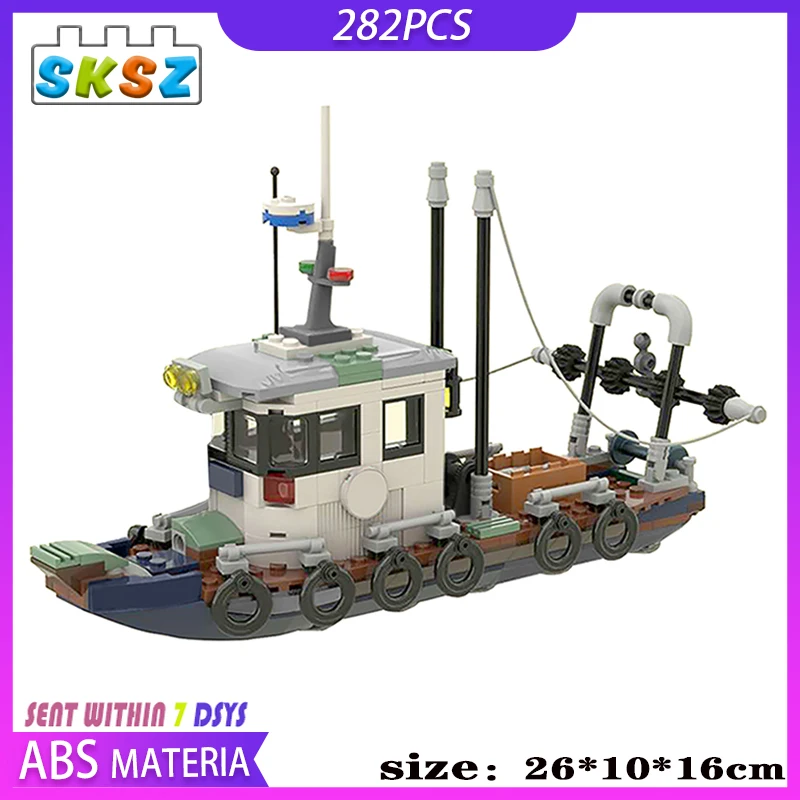 

Рыбалка лодка moc строительные блоки Diy Имитация кирпичи лодка модель творческие детские развивающие игрушки для детей Детский подарок на де...