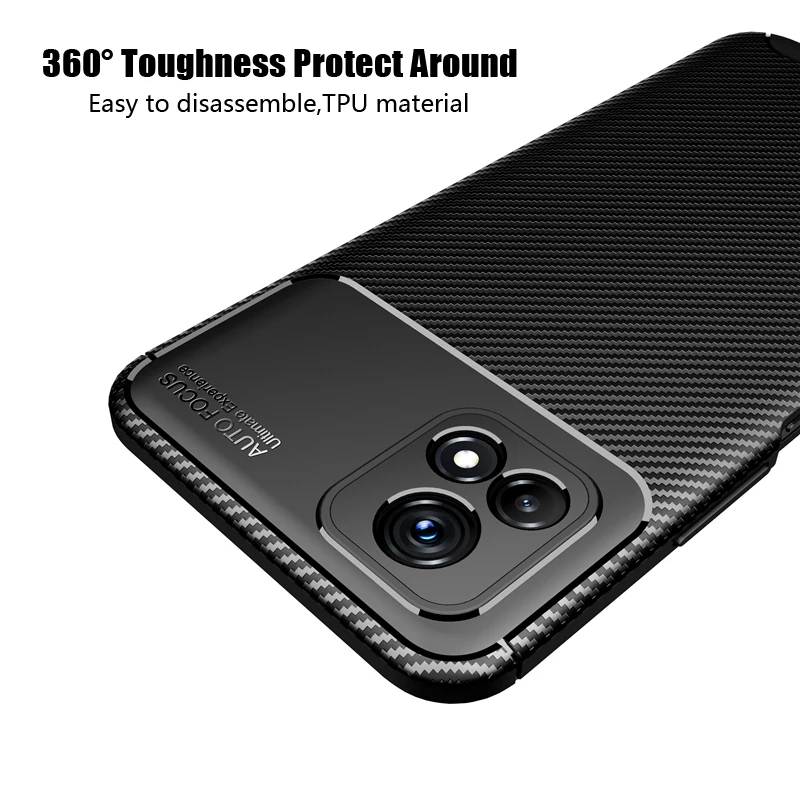 

Чехол для Vivo Y52S 5G, мягкий резиновый ударопрочный бампер из ТПУ, матовая задняя крышка из углеродного волокна для Vivo Y52 S чехол для телефона, че...