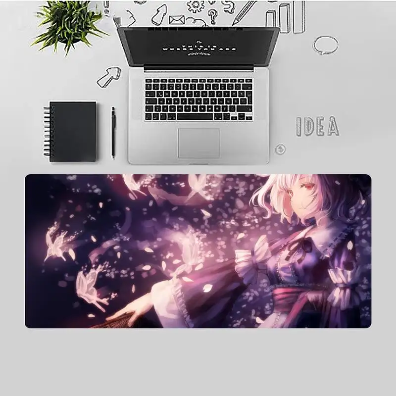 

Cherry Blossom Anime Laptop Computer Mousepad Desk Table Game Office Work gamer Large Mouse pad Mats Non-slip Laptop Cushion