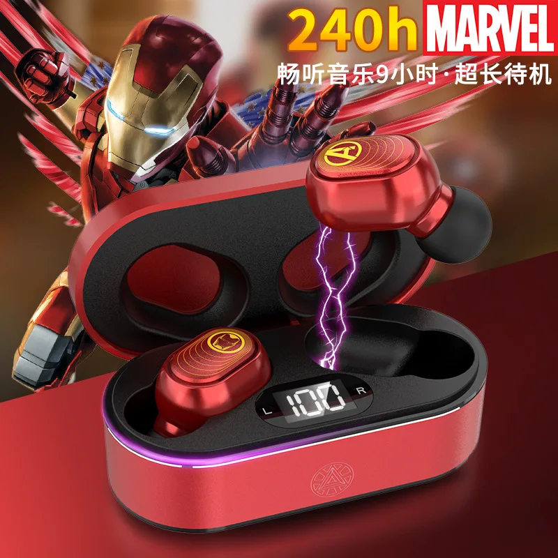 

2021 Disney for Marvel co branded wireless LED digital display TWS Bluetooth headset in ear btmv09