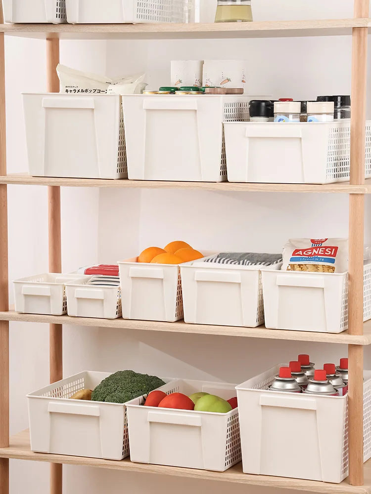 

Японская пластиковая прямоугольная корзина для хранения, корзина для хранения различных предметов, корзина для хранения закусок, корзина д...