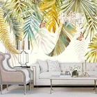 3D обои на заказ, любого размера, настенная живопись тропические растения и листья, для гостиной, телевизора, дивана, спальни, домашнего декора