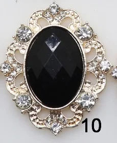 10 Ywxinxi Горячие 10 шт./lot25*30 металлический сплав стразы пряжка с плоской задней стороной для декорирования вестибюлей поделки Рождественские украшения аксессуары - Цвет: 10