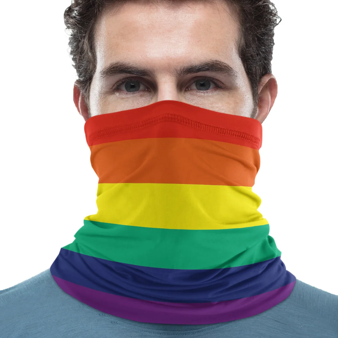 Разноцветный шарф в полоску с радужным флагом Lgbt весенний Мужской Женский