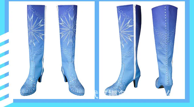 shoes Модель года; костюм Эльзы для взрослых; костюм Эльзы для костюмированной вечеринки; ботинки принцессы Эльзы; пальто Эльзы с поясом; высокое качество - Цвет: shoes