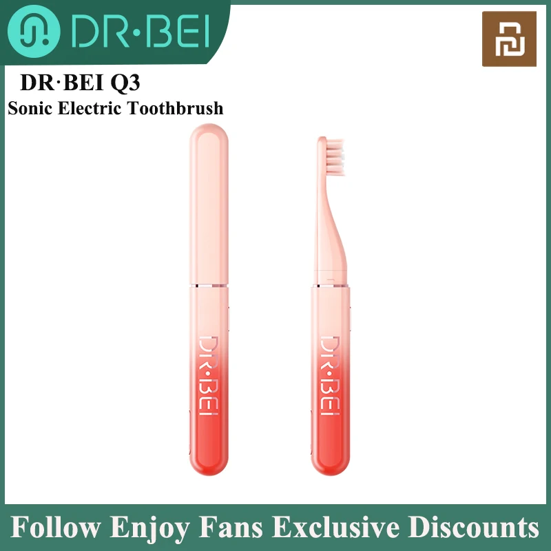 DR·BEI Q3 Sonic Electric Toothbrush Rechargeable Softbrush Tooth Brushes IPX7 Waterproof Electronic Tooth Cleaner for Adults