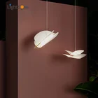 Стеклянный подвесной светильник в виде крыльев для ресторана, Роскошная лампа в дизайнерском стиле для гостиной, спальни, декоративный светильник-бабочка