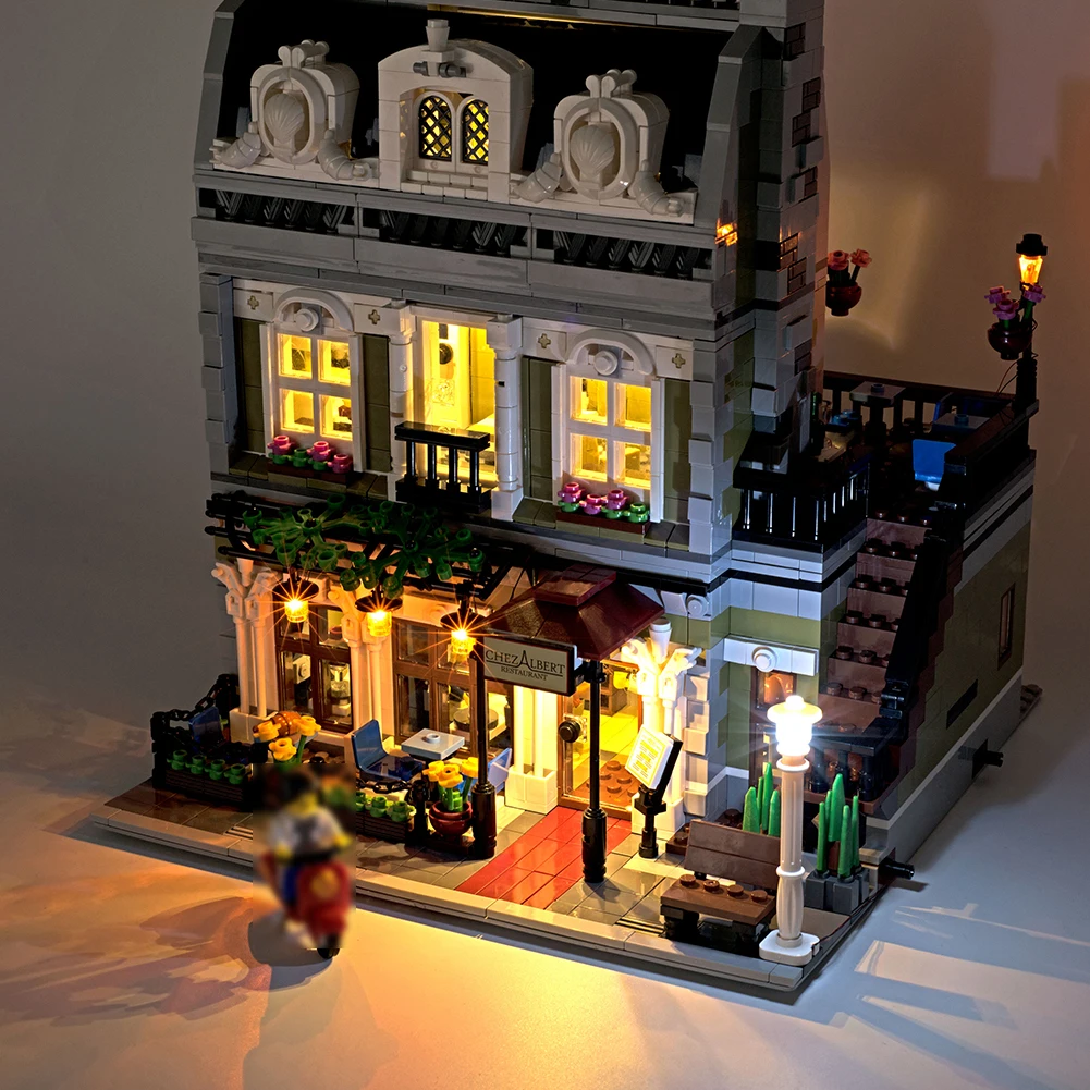 Светодиодный светильник в комплект для 10243 Париж Ресторан Дом строительные блоки