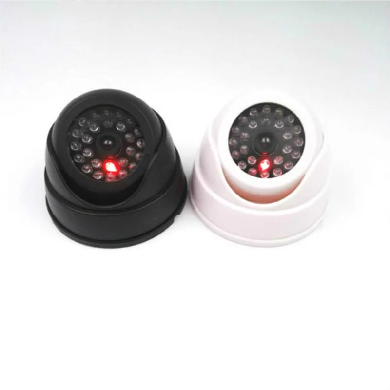 

Outdoor CCTV Fake Simulation Dummy Camera Home Surveillance Security Dome Mini Camera Flashing LED Light Fake Camera Black