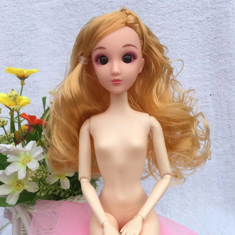 30 см BJD кукла с 3D глазом золотые вьющиеся волосы 12 шарнирных платьев принцесса