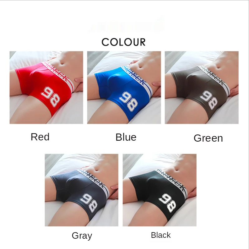 EACIECK NEW Mens Boxers Shorts Underwear Men Home Underpants Printed Men Boxer Cotton Soft Male Panties Homme Underwear Men 5Pcs