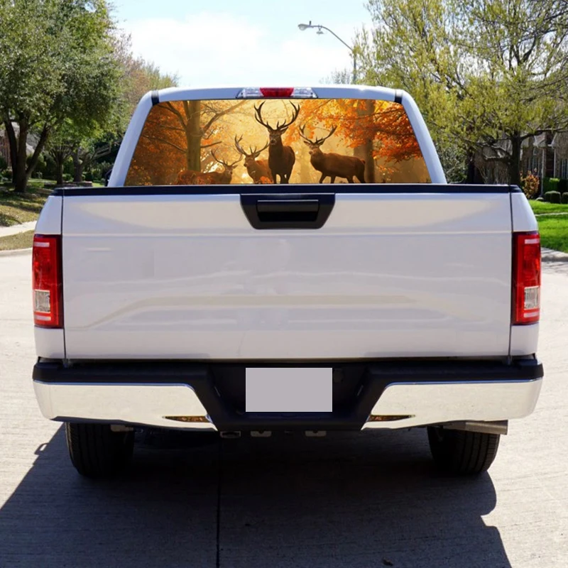

Farm and Deer for Truck Jeep Suv Pickup 3D Rear Windshield Decal Sticker Decor Rear Window Glass Poster 57.9 x 18.1 Inch
