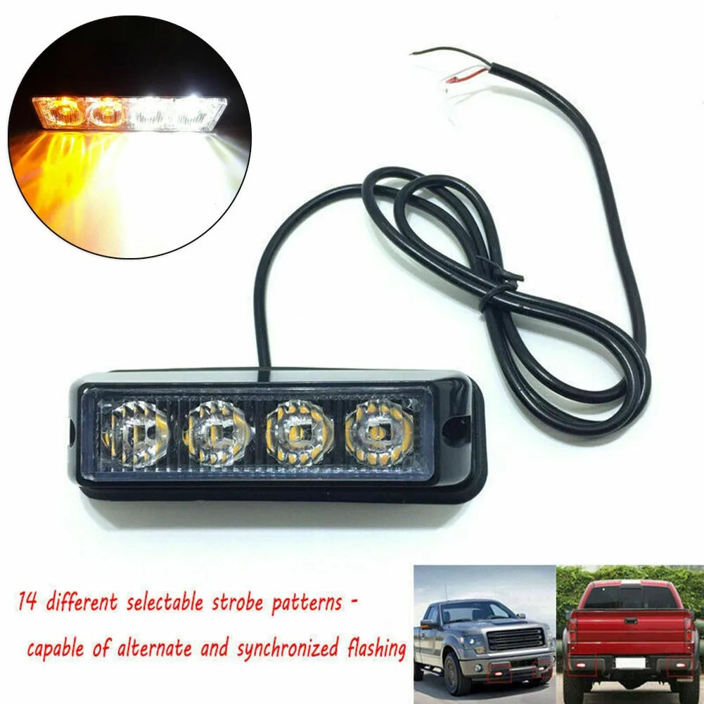 

Warning Car Waterproof Strobe Flash Accessories Dash Hazard Lights Red