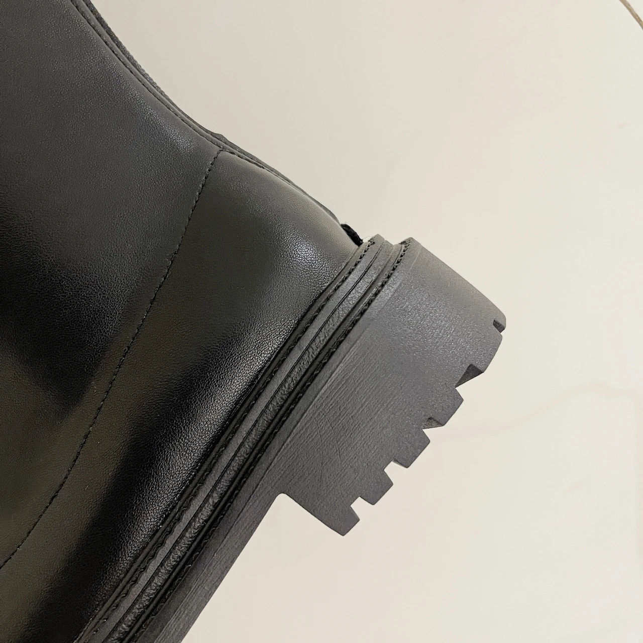 Thigh High Boots Platform Women Slim Thick Sole Knee-High Boots Women Shoes Black Winter Long Motorcycle Boots Botas De Mujer